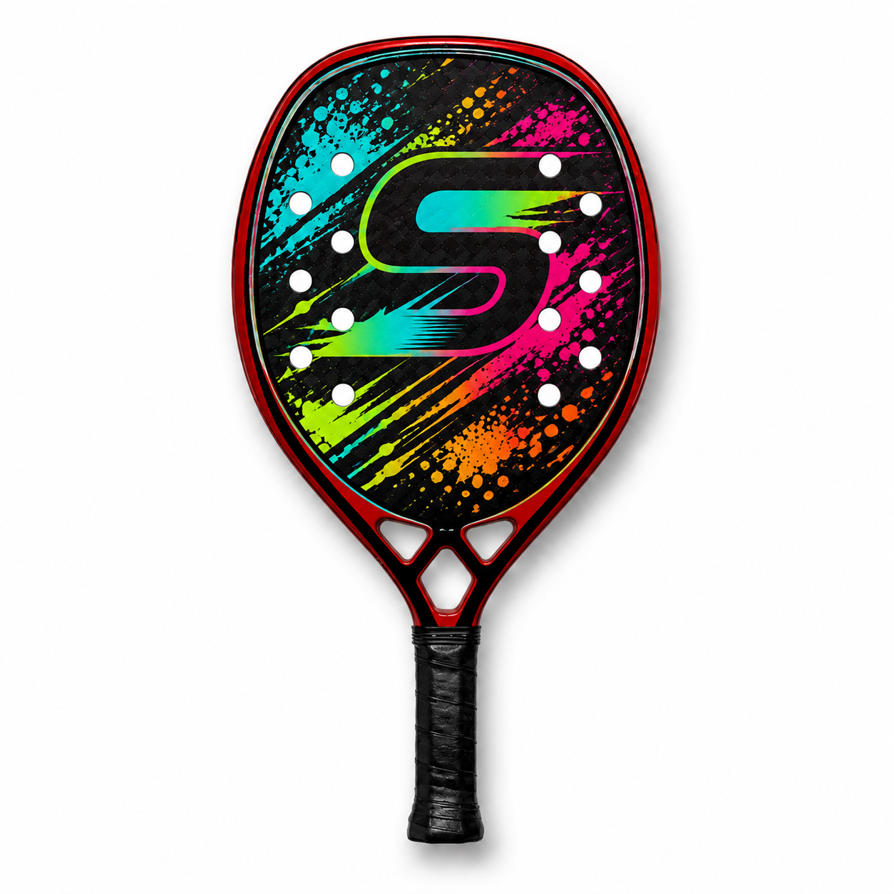 Simtion carbon fiber beach tennis racket 18 on a white background