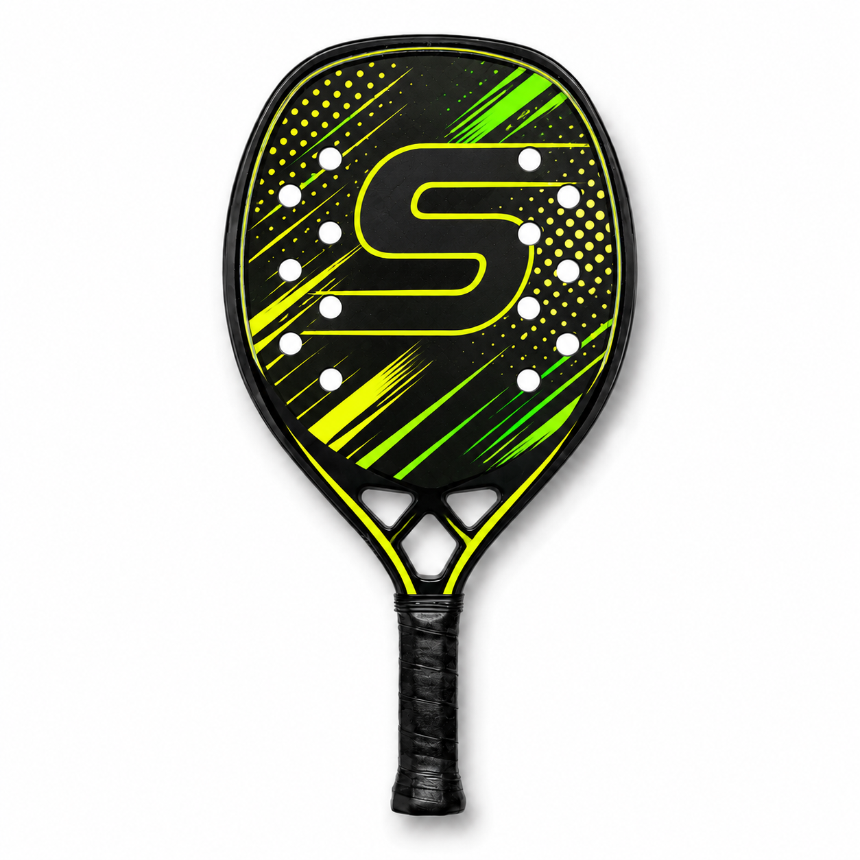 Simtion carbon fiber beach tennis racket 19 on a white background