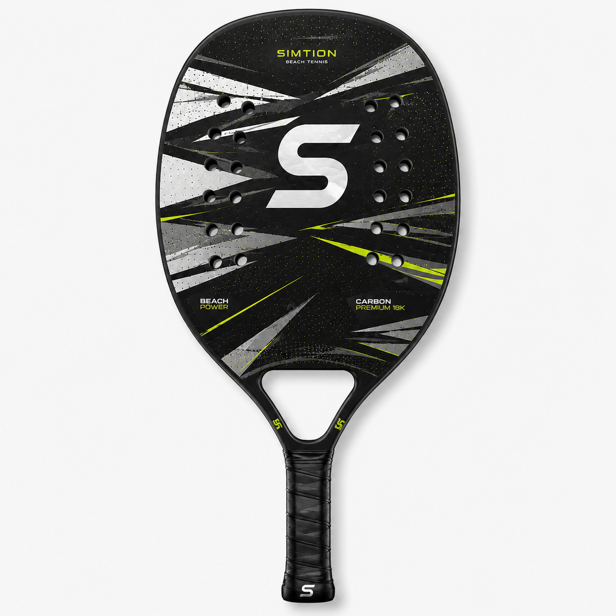 Simtion carbon fiber beach tennis racket 3 on a white background