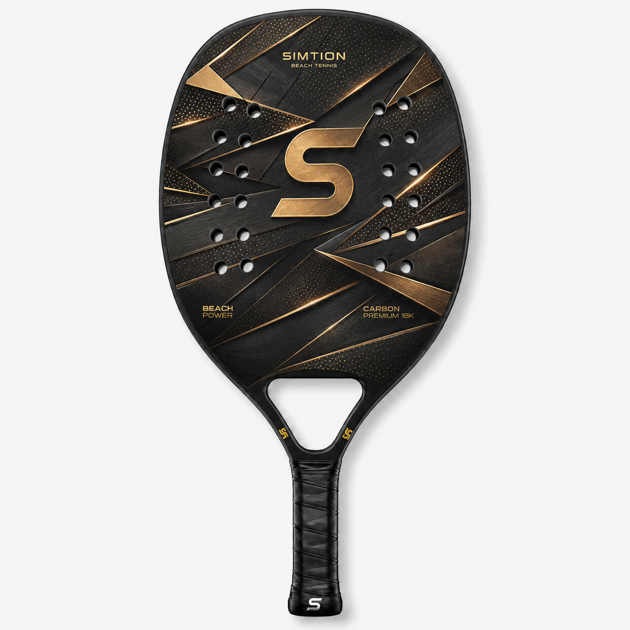 Simtion carbon fiber beach tennis racket 6 on a white background