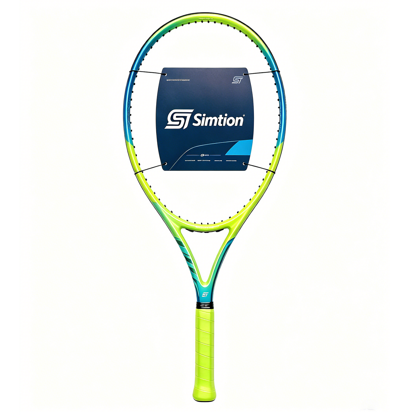 Simtion elite carbon fiber tennis racket on a white background