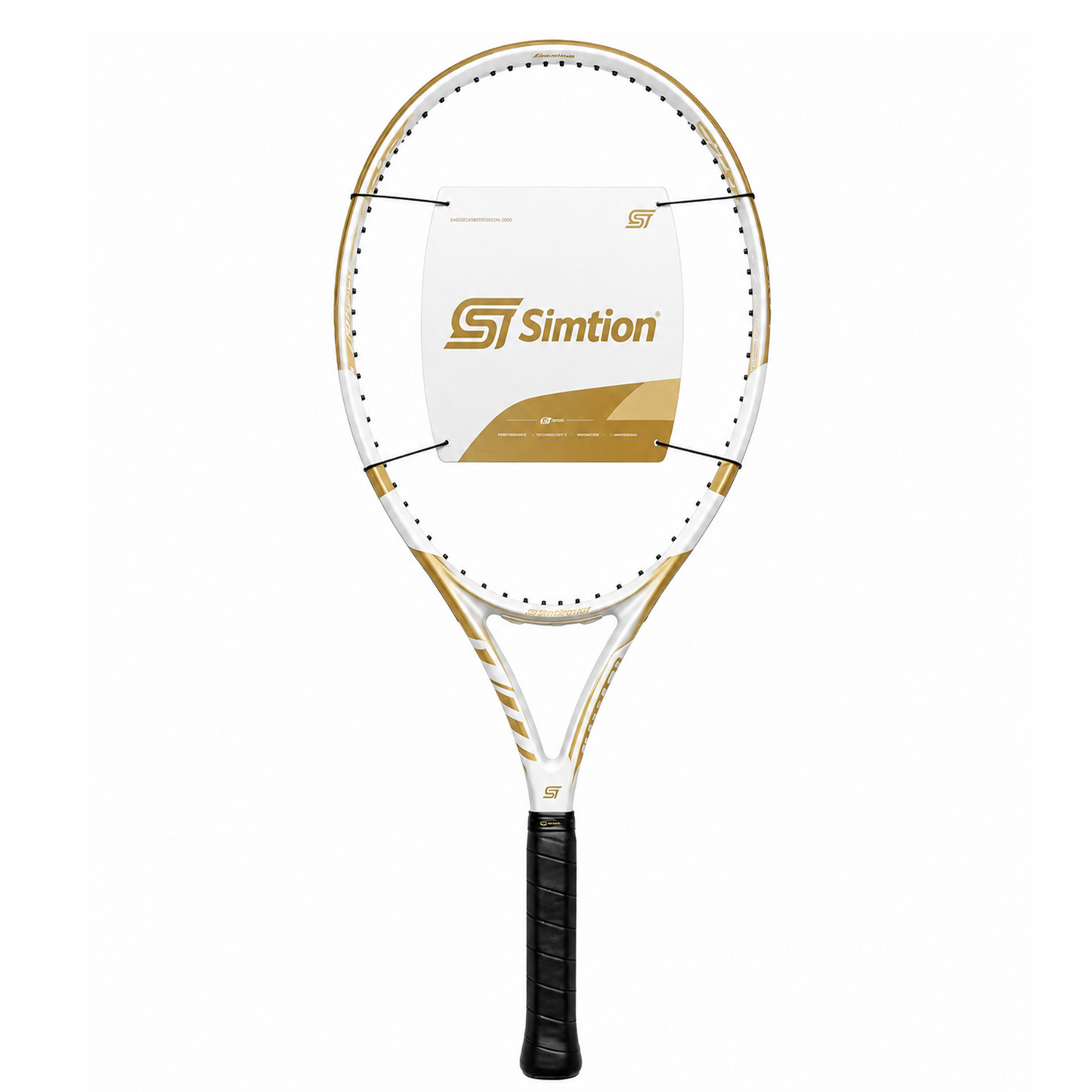 Simtion club carbon fiber tennis racket on a white background
