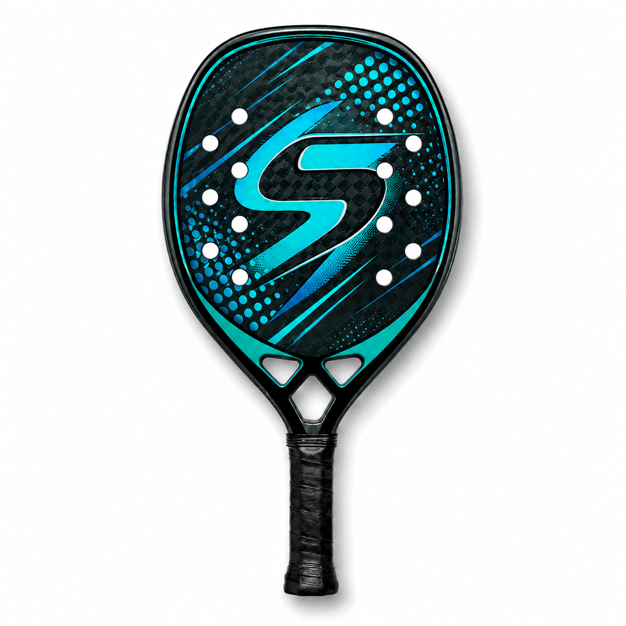 Simtion carbon fiber beach tennis racket 23 on a white background