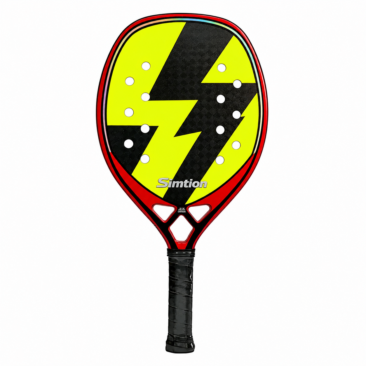 Simtion carbon fiber beach tennis racket 28 on a white background