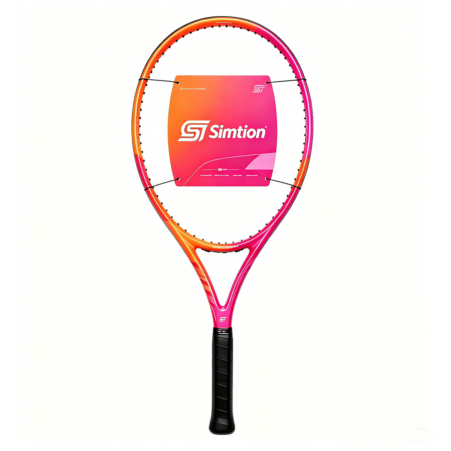 Simtion control carbon fiber tennis racket on a white background