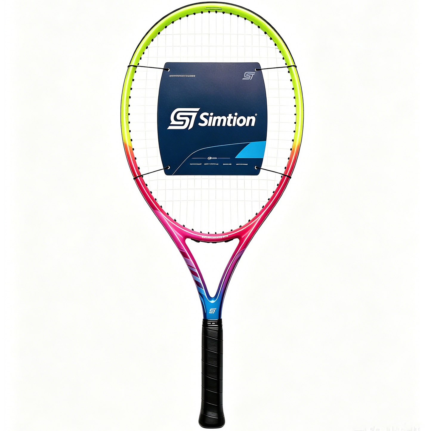 Simtion precision carbon fiber tennis racket on a white background