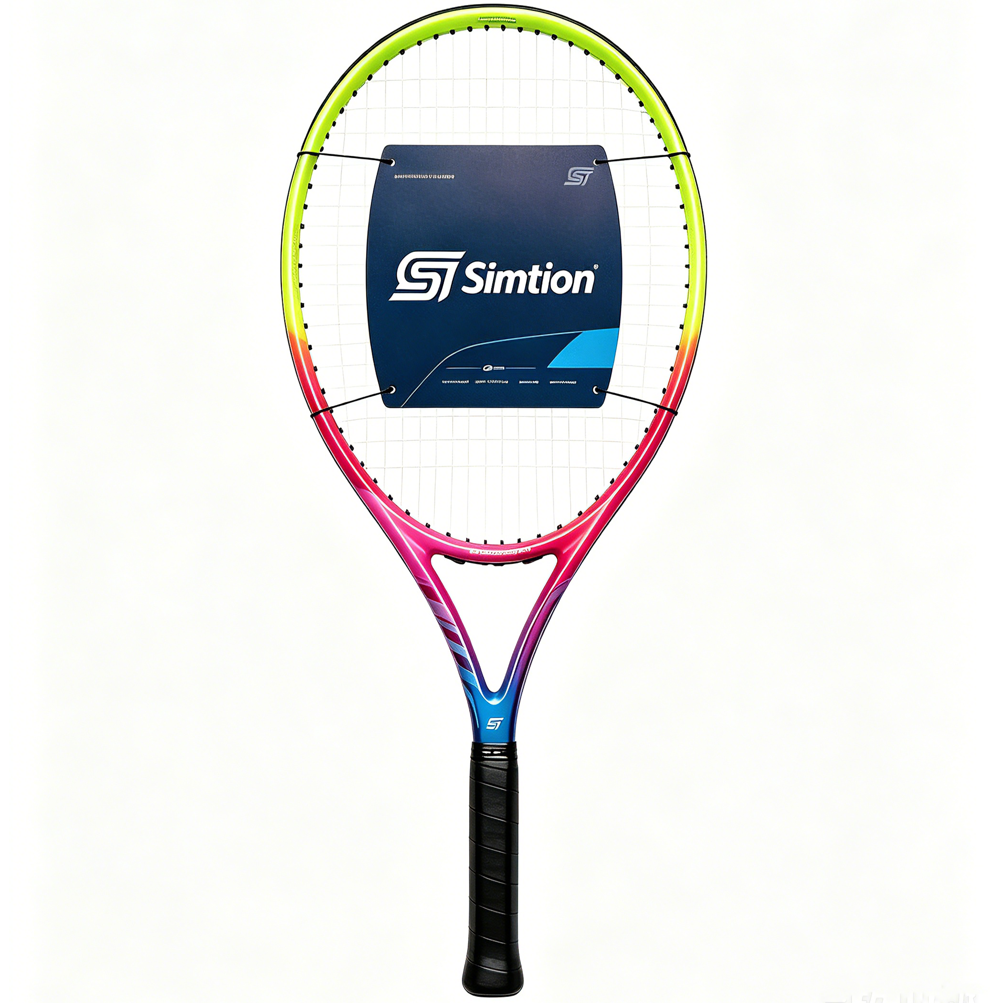 Simtion precision carbon fiber tennis racket on a white background