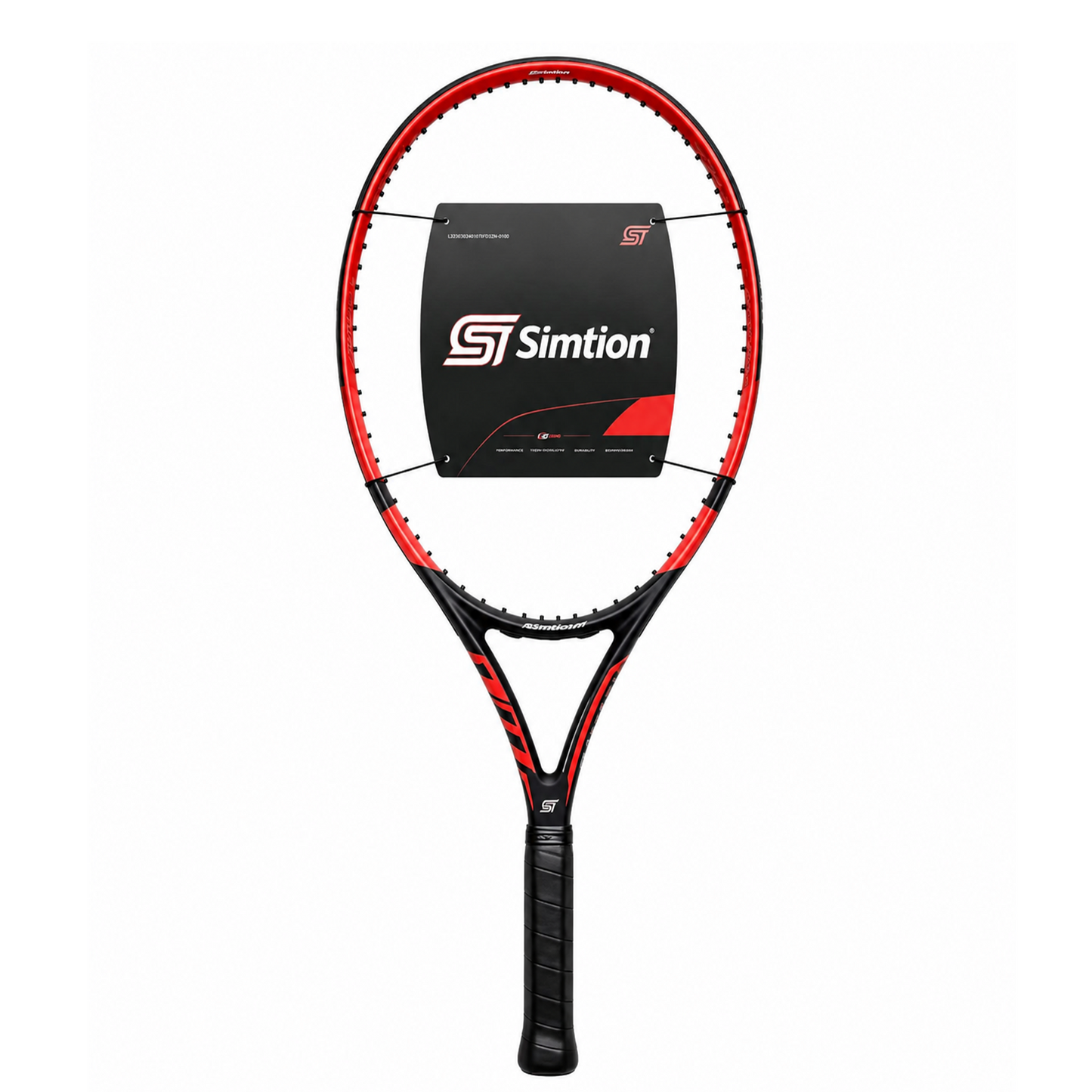 Simtion tour carbon fiber tennis racket on a white background