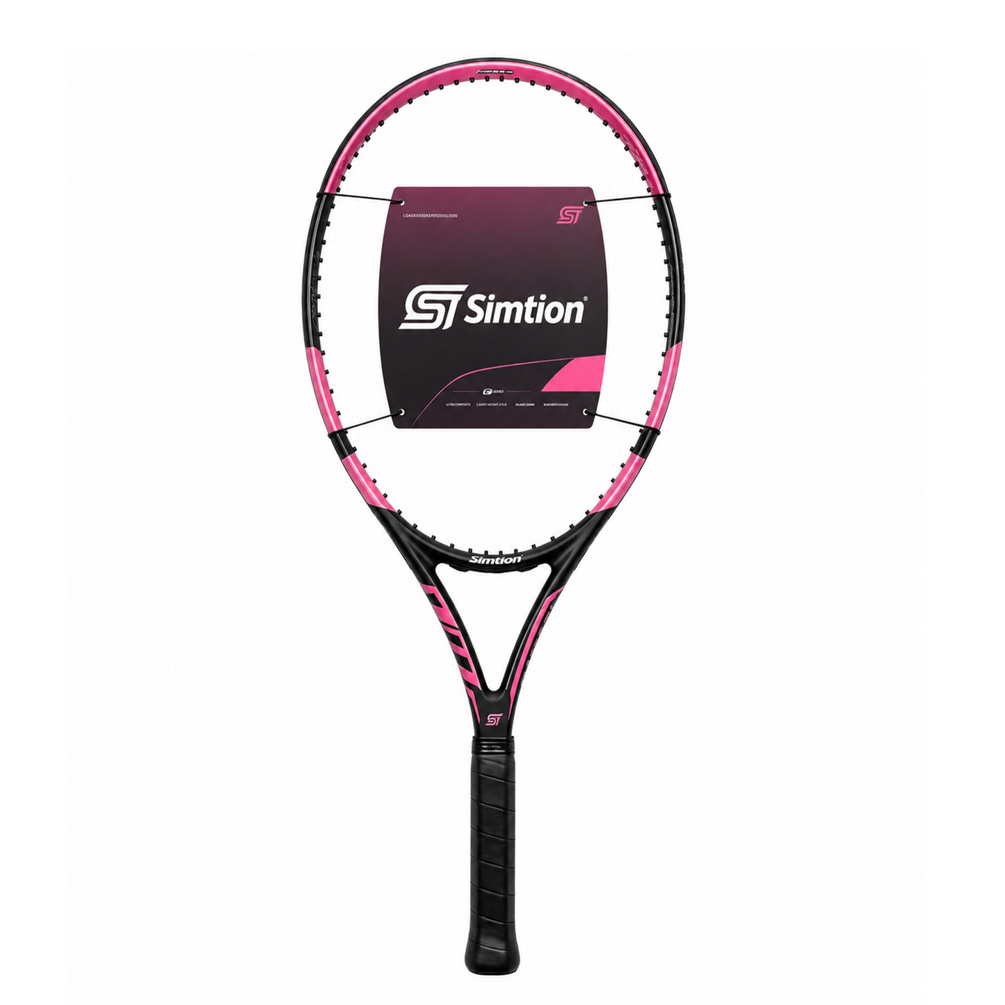 Simtion team carbon fiber tennis racket on a white background