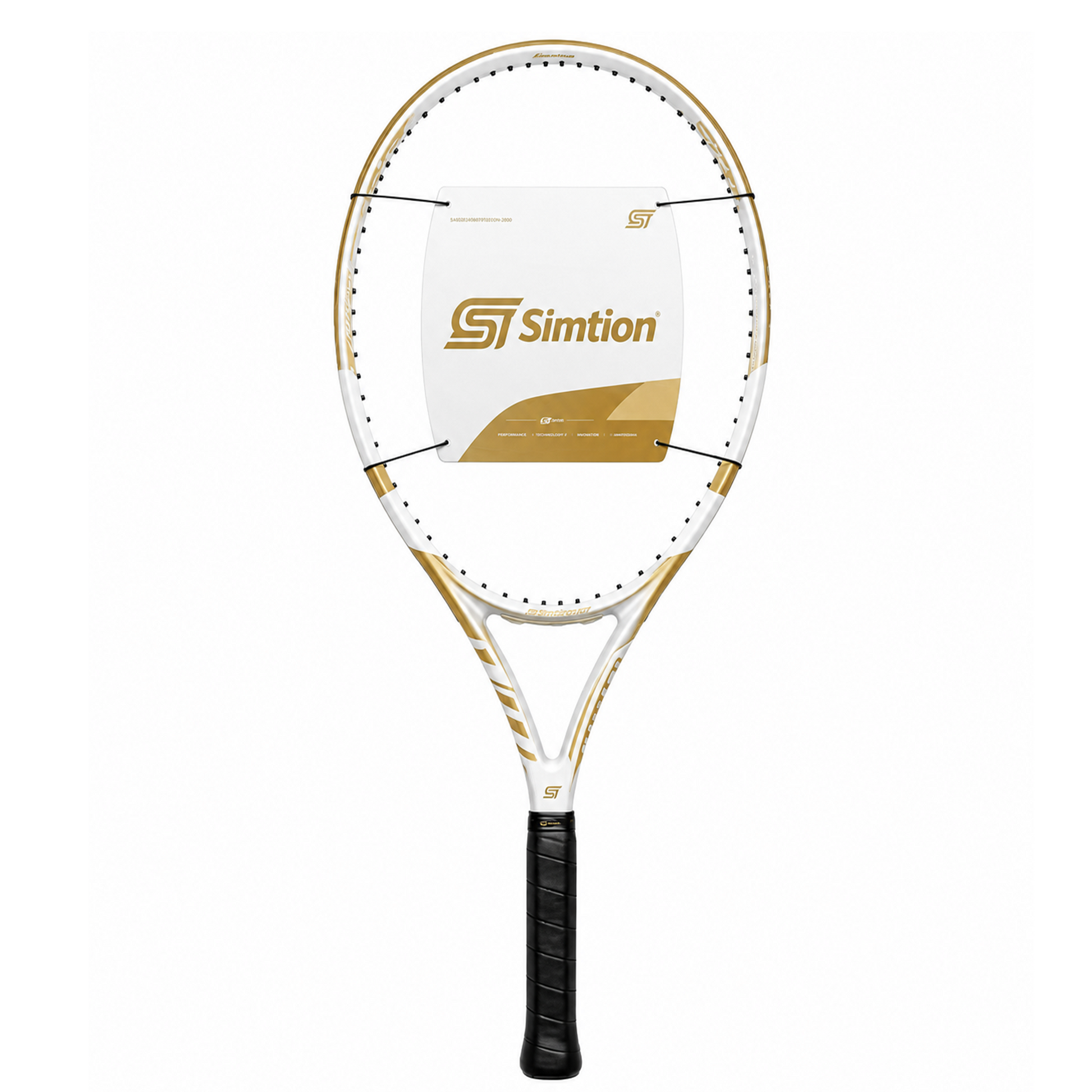 Simtion club carbon fiber tennis racket on a white background