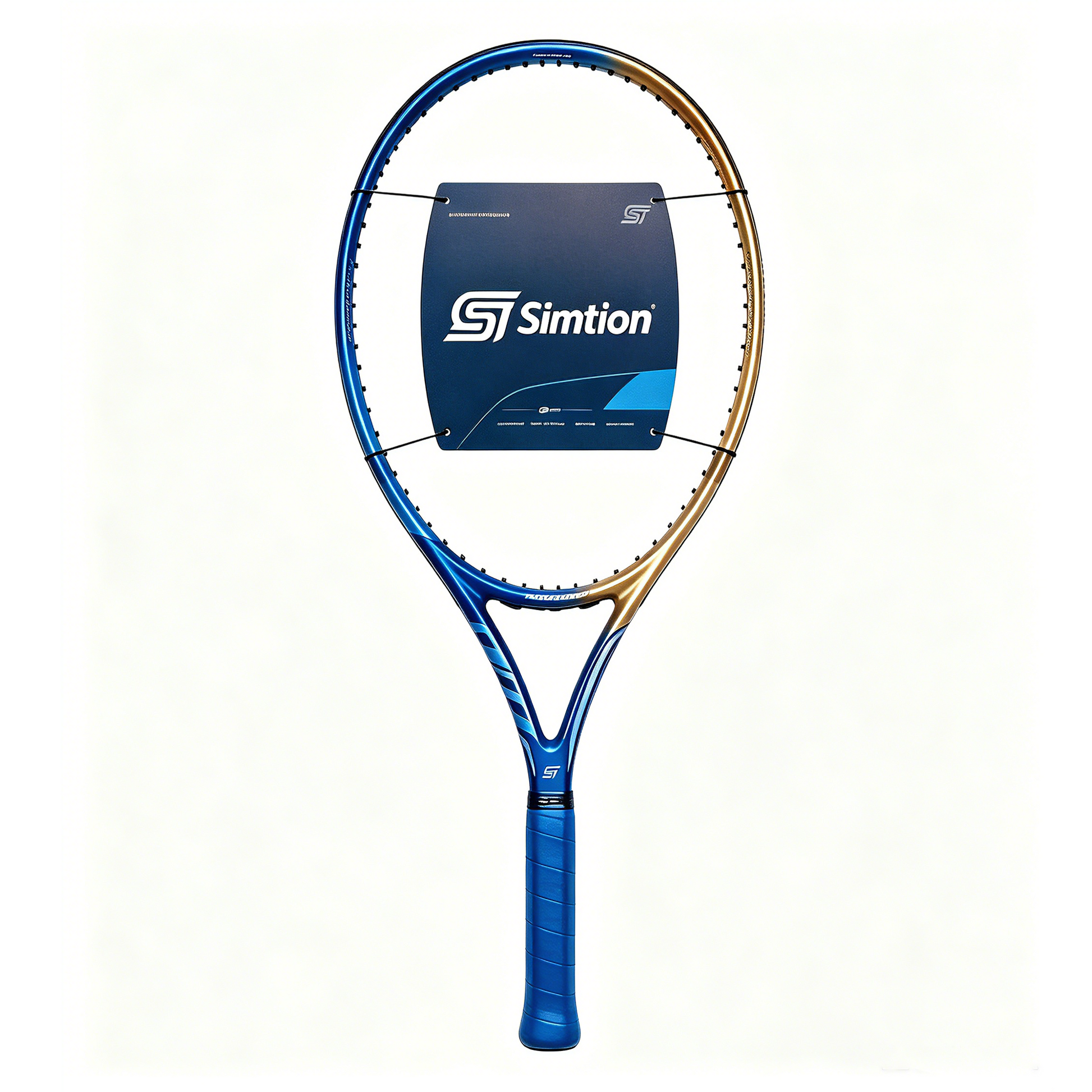 Simtion plus carbon fiber tennis racket on a white background