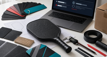 Custom sports equipment FAQ planning with paddle materials and production documents