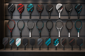 Customer style custom racket and paddle product gallery display